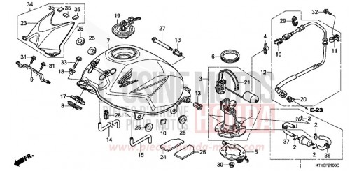 RESERVOIR A CARBURANT CBR125RC de 2012